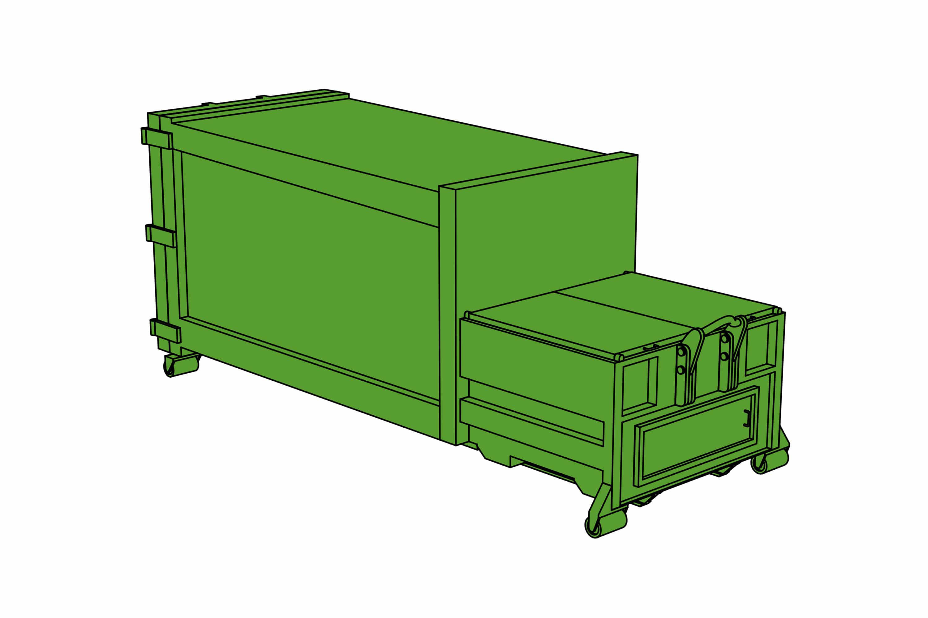 Abrollpressbehälter 20 m³