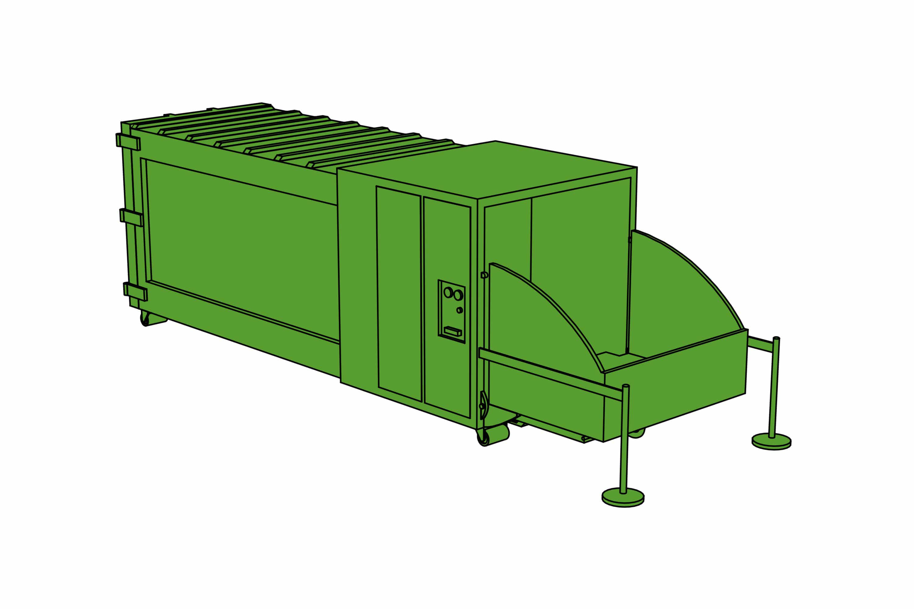 Abrollpressbehälter 28 m³