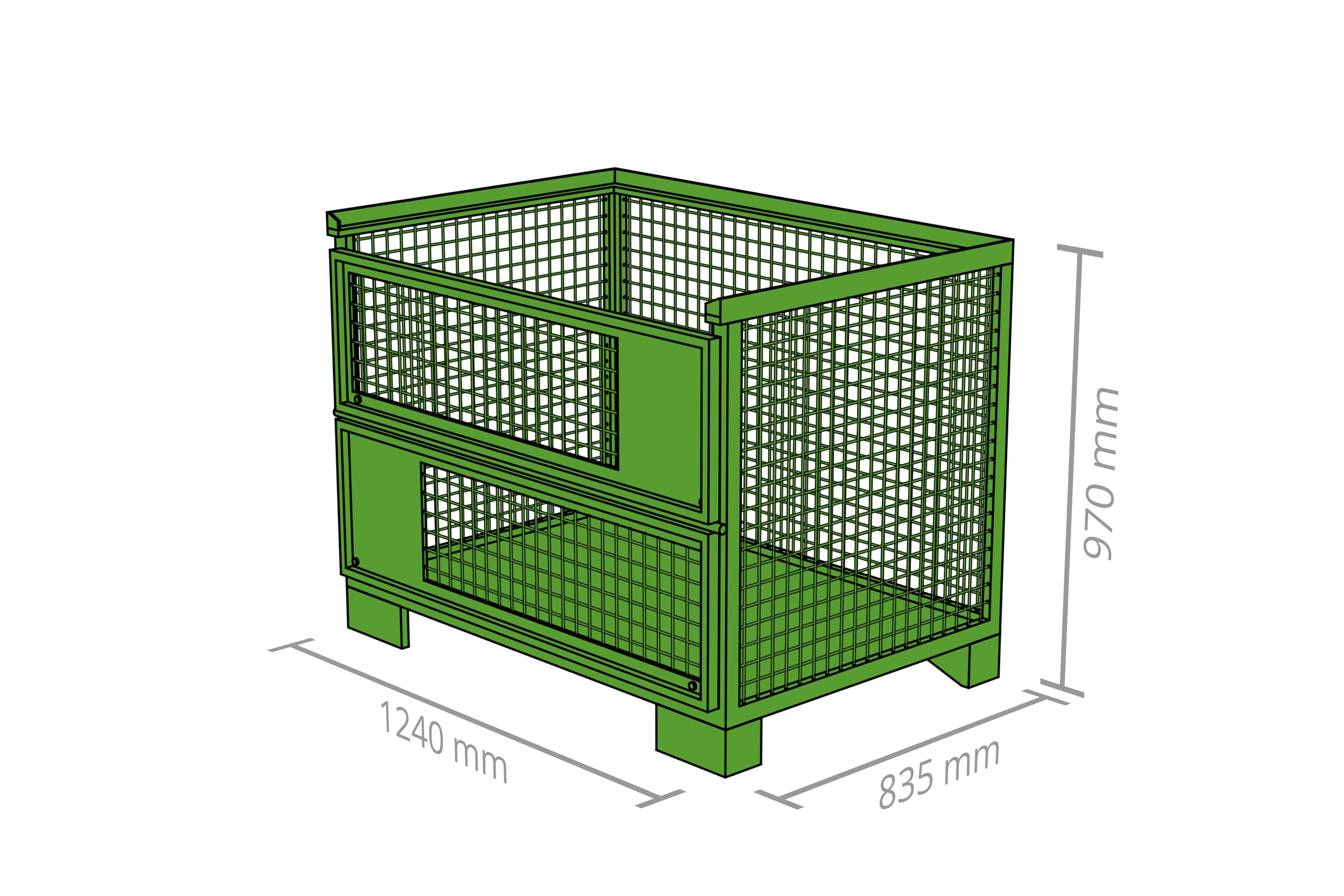 Maße Gitterbox 800 l