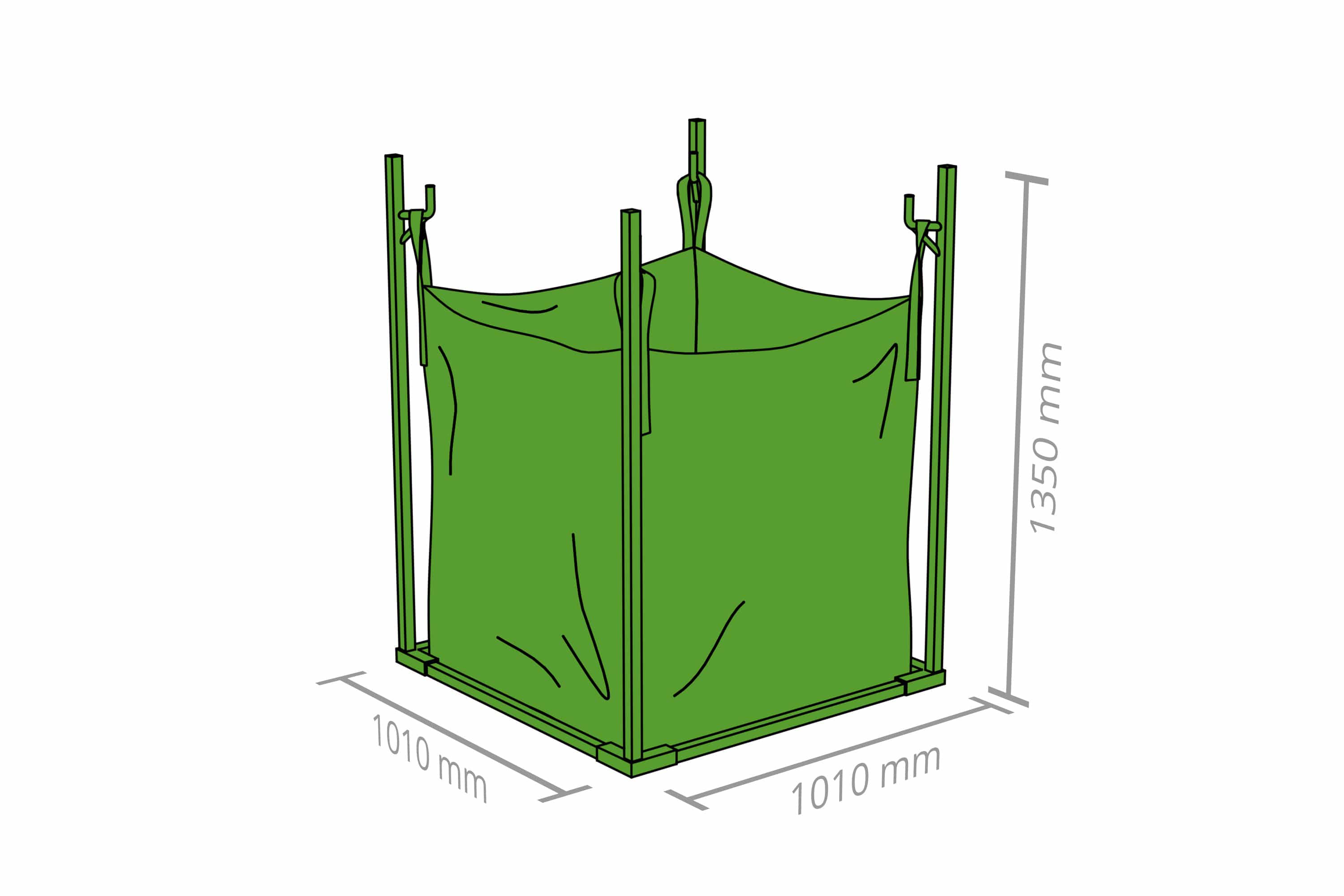 Maße Laubbox 1 m³