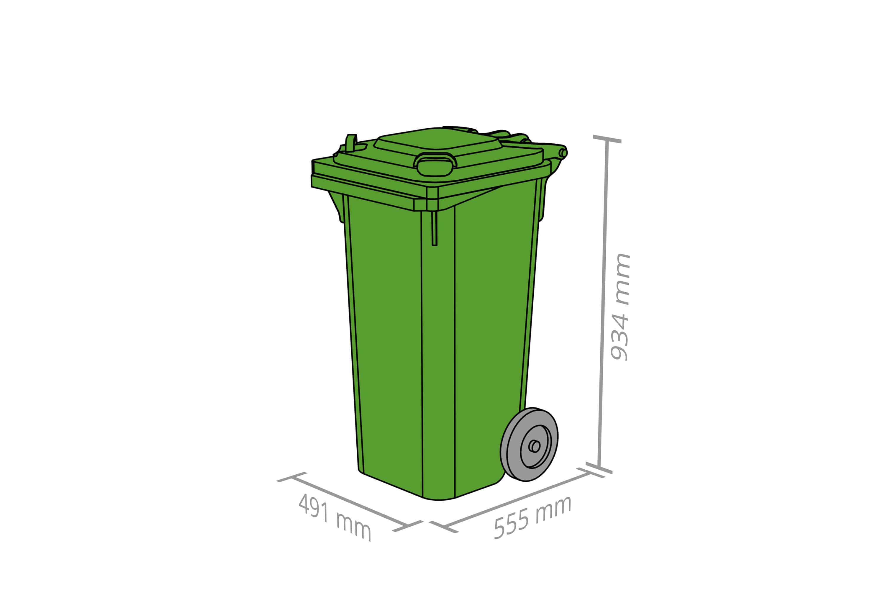 Maße Müllgroßbehälter 120 l