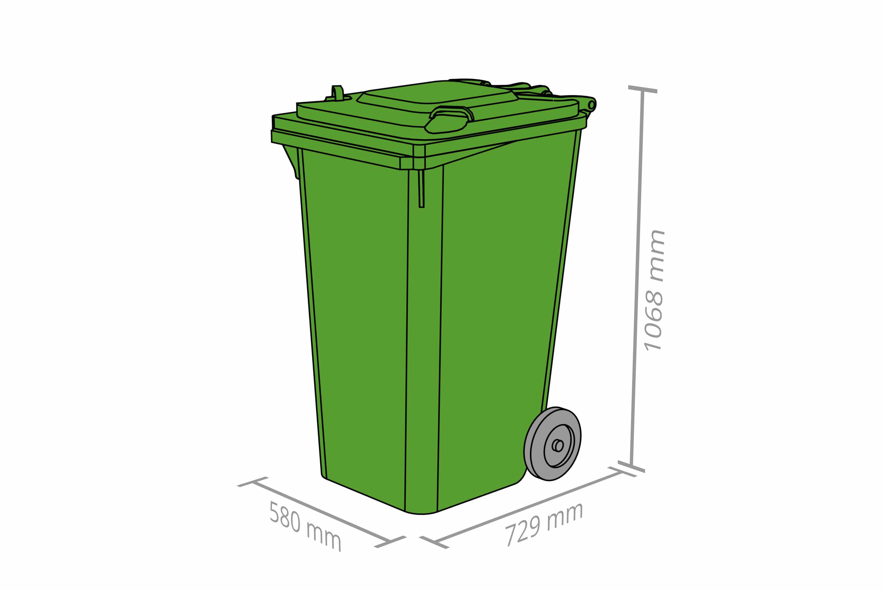 Maße Müllgroßbehälter 240 l