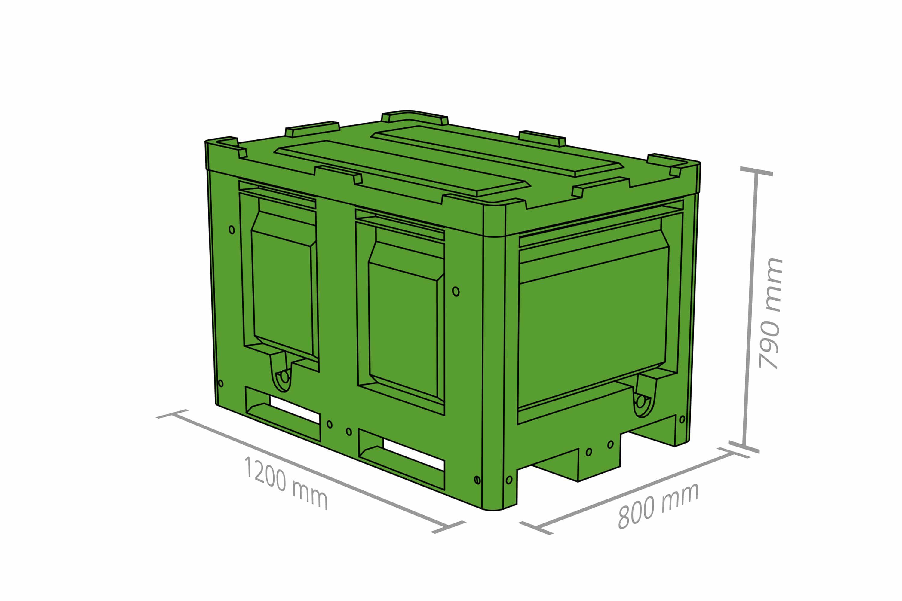 Maße Palettenbox 560 l