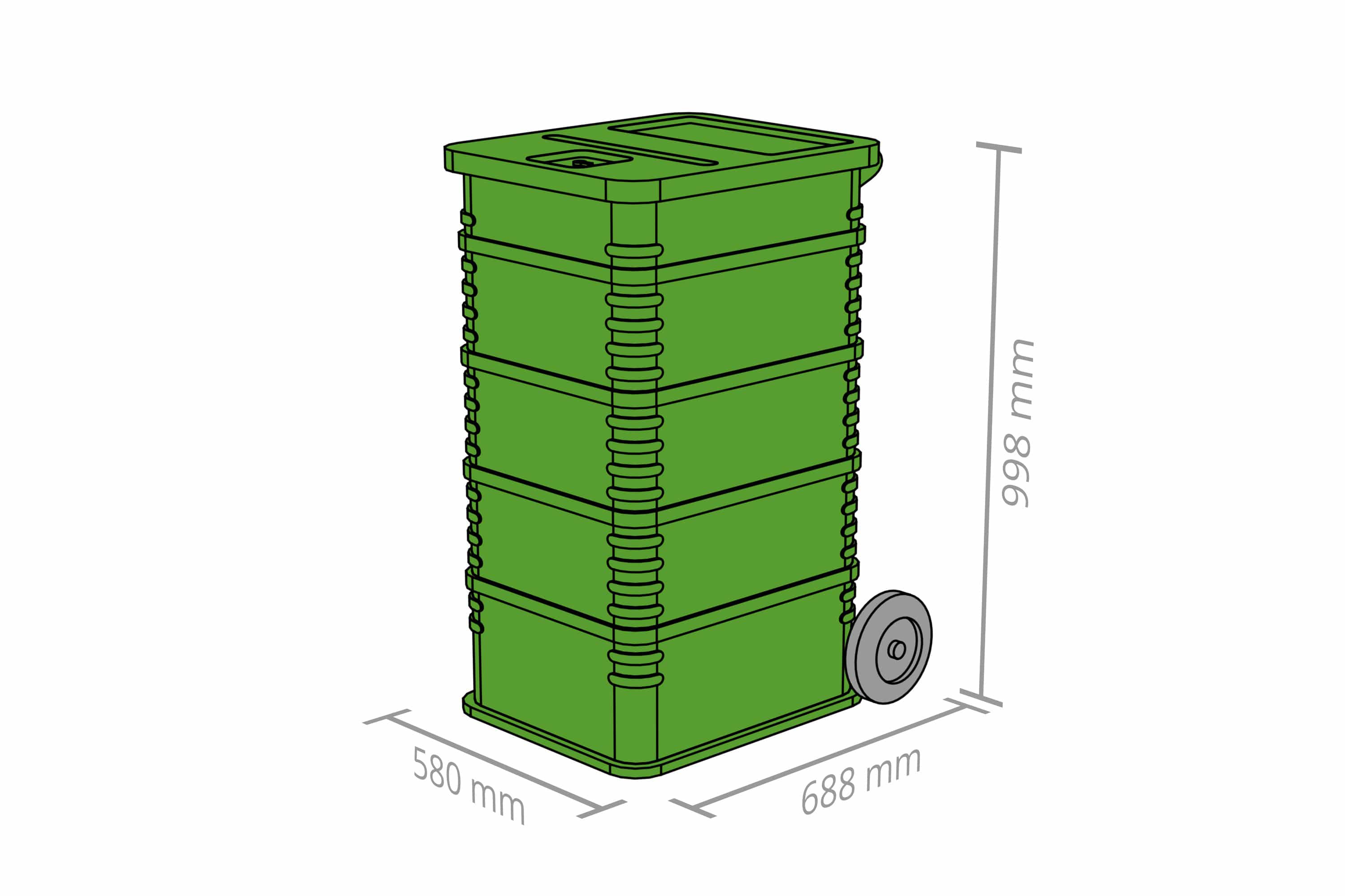 Maße Sicherheitsbehälter (SIB ) 240 l