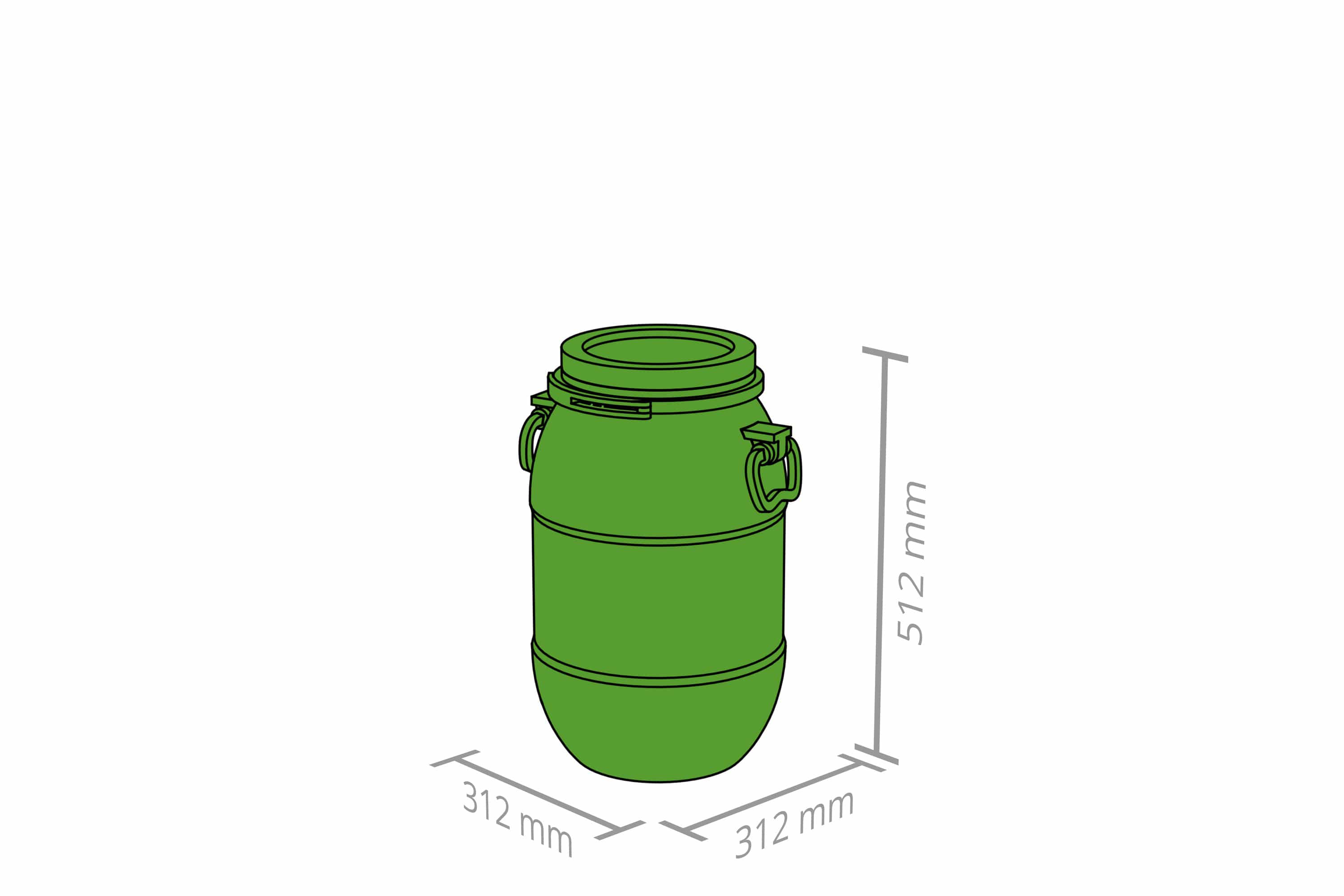 Maße Spannringfass 30 l